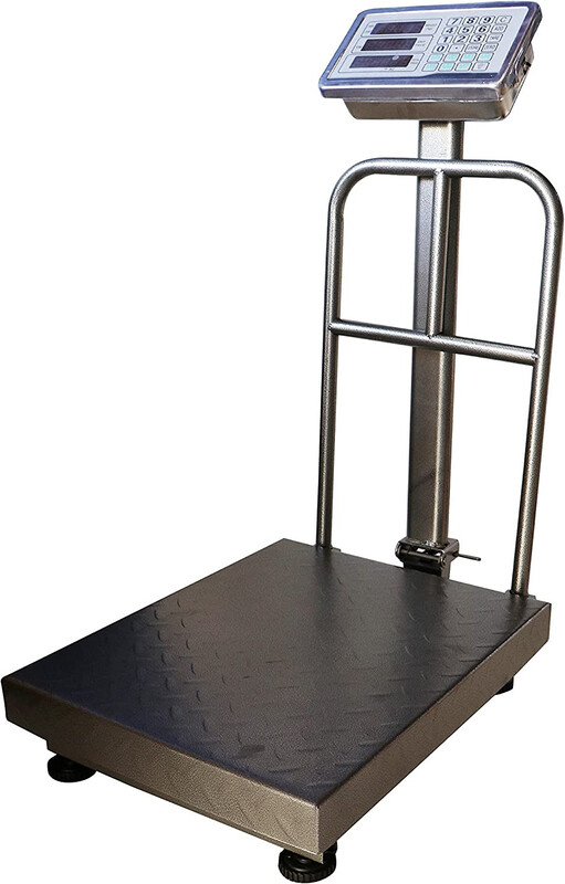 Weighing Scale with Safety Barrier - Grey, 150 kg
