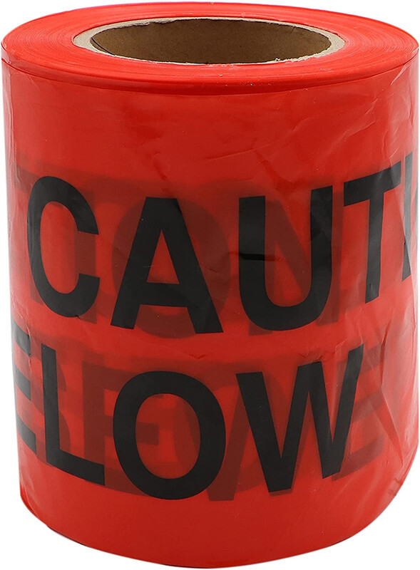 Caution Sewer Pipe Below Tape - Red, 15 cm x 200 m