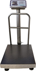 Weighing Scale with Safety Barrier - Grey, 500 kg