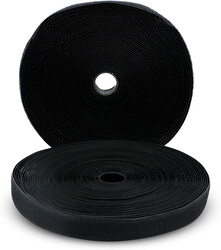 Velcro Tape Without Adhesive - Black, 1 in x 20 m
