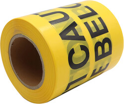 Caution Electric Below Tape - Yellow, 15 cm x 200 m