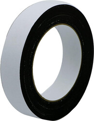 Single-Sided Foam Tape - Black/White, 2 in x 3 mm x 5 m