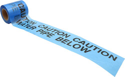 Caution Water Pipe Below Tape - Blue, 15 cm x 200 m