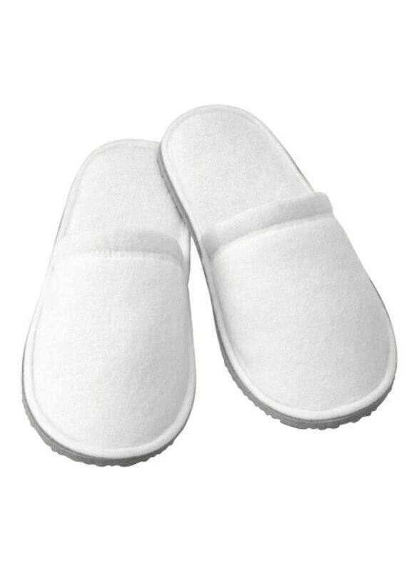 

Generic Solid Design Bath Slippers, L/XL, White