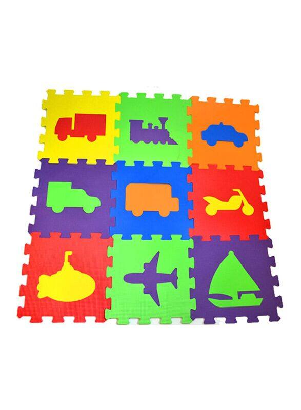 

Matrax 9-Piece Polimat Puzzle Vehicles Game Tile Play Mat, Multicolour