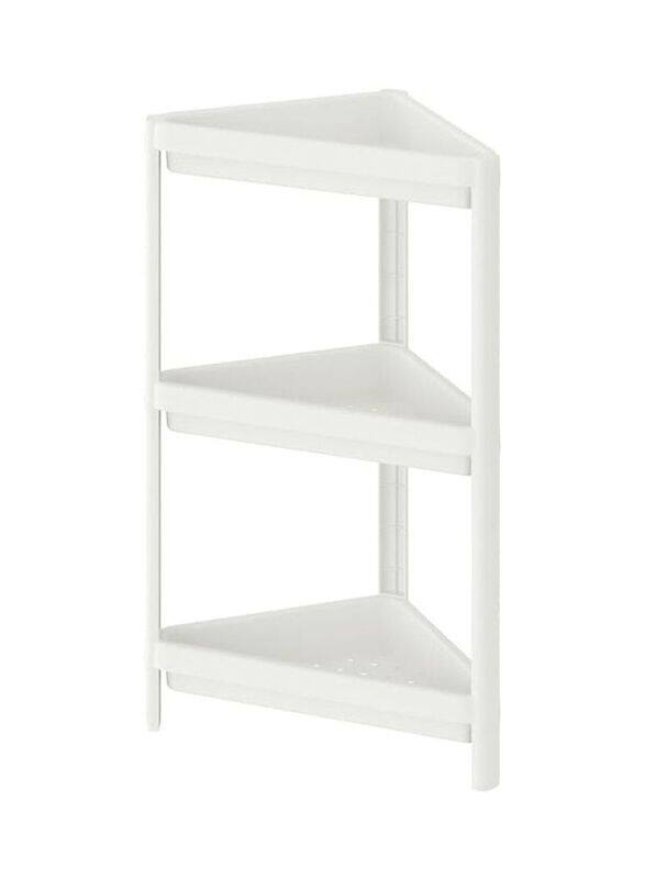 

WK 3-Tier Stylish Vesken Corner Shelf, Transparent