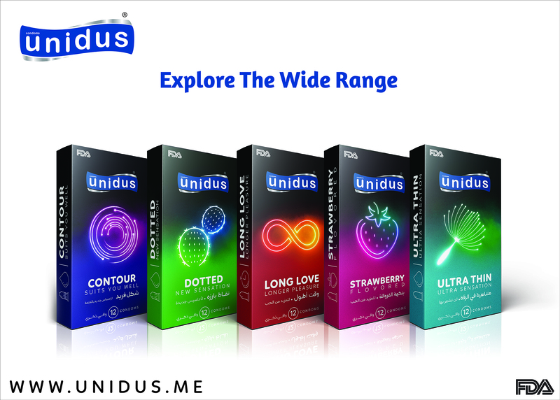 Unidus Condom - DOTTED - New Sensation - Lubricated Condoms for Men, Pack of 12