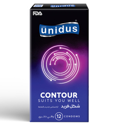 Unidus Condom - CONTOUR - Suits you Well - Lubricated Condoms for Men, Pack of 12