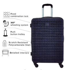 Rower Waffle Series Unisex Luggage ABS ( RW1024/3 ) Navy Blue S/M/L