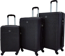 Rower Waffle Series Unisex Luggage ABS ( RW1024/3 ) Black S/M/L