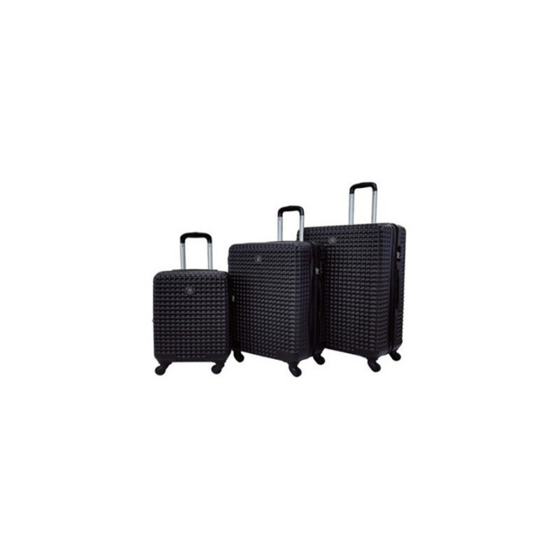 Rower Waffle Series Unisex Luggage ABS ( RW1024/3 ) Black S/M/L