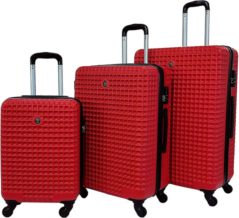 Rower Waffle Series Unisex Luggage ABS ( RW1024/3 ) Red S/M/L