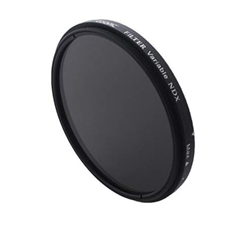 Coopic 82mm Variable Ndx Fader Filter for Canon, Black/Clear