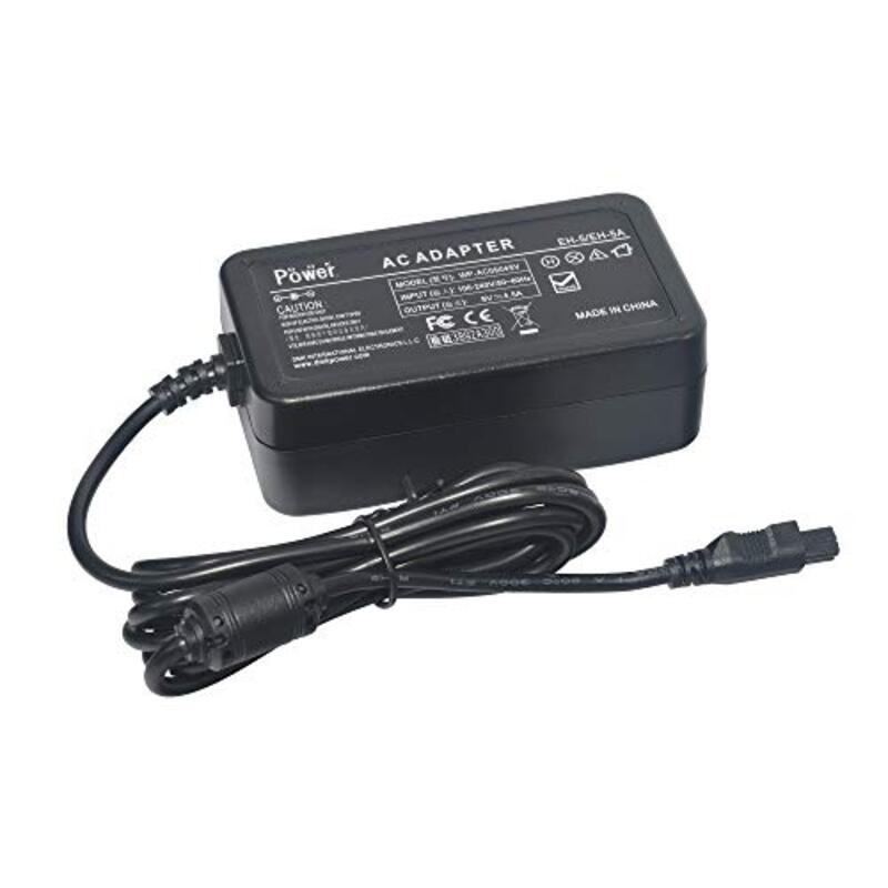 DMK Power ACK EH-5 Plus EP-5B Replacement AC Power Adapter Charger for Nikon 1 V1 D500 D600 D610 D750 D800 D810 D7000 D7100 D7200 DSLR Cameras, Black