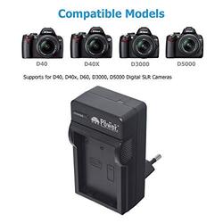 DMK Power EN-EL9A TC600E EU Plug Travel Battery Charger Compatible with Nikon Digital SLR Camera, Black