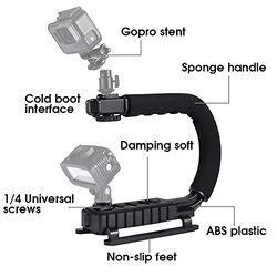 Coopic VH-02 Stabilizer Hand Grip for Video Camcorders & Action Cameras, Black