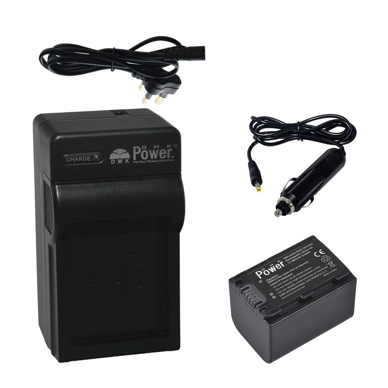 DMK Power NP-FH70 7.2V / 1800mAh Rechargeable Replacement Battery & TC600C Battery Charger for Sony Cameras, Black