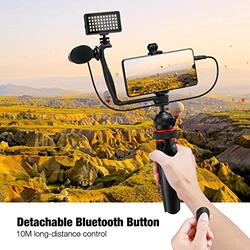 Coopic 4 in 1 Vlogging Live Broadcast Led Selfie Light Smartphone Video Rig Kits, Multicolour
