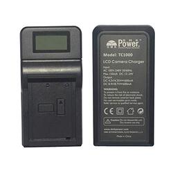 DMK Power LP-E12 LCD Battery Charger TC1000 for Canon EOS M/100D/EOSM/EOS100D, Black