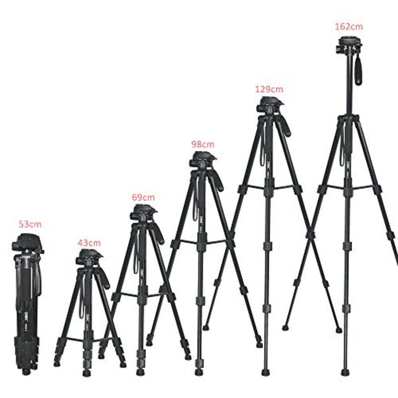 DMK Power DMK-T800II Lightweight Aluminium Alloy Travel Portable Camera Video Tripod, Black