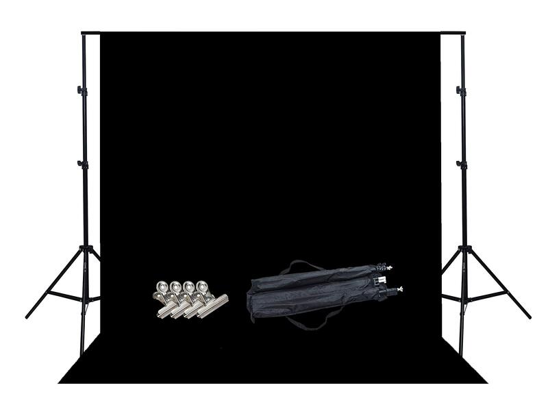 Coopic S02 Backdrop Stand Background Support System Photography Kit, Black