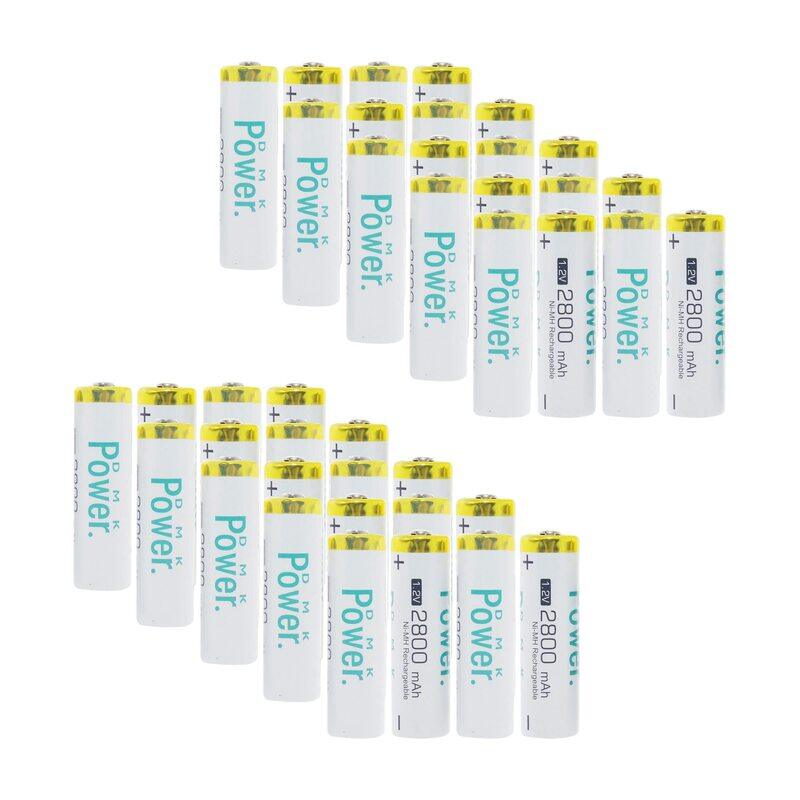 

Generic Dmkpower 40-Piece 1BOX 2800mAh AA Rechargeable Battery 1.2V NiMH Low Self Discharge, White