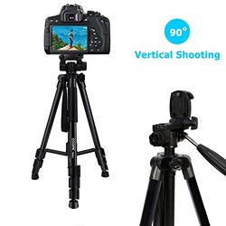 Coopic T800 II 2-in-1 Photography Tripod Monopod Stand Aluminium Alloy 3-Way Swivel Pan with Carrying Bag for DSLR Cameras Camcorders, Black