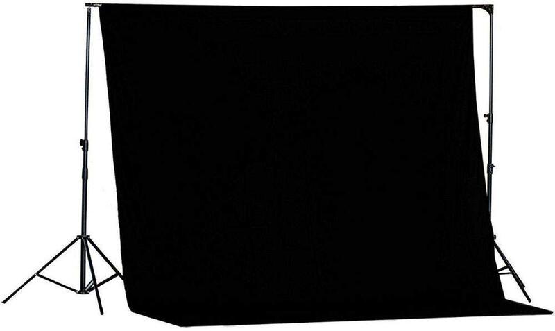 Coopic 2 x 2m Background Stand With Non Woven Background Backdrop Lighting Photography Kit, Black