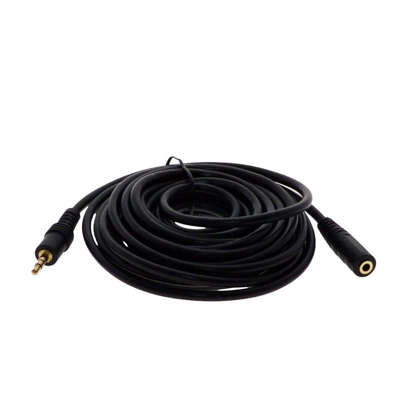 Dmkpower 5-Meter Microphone Stereo Audio Cable, 3.5mm Jack Male to 3.5mm Jack Female for Microphone Devices, Black