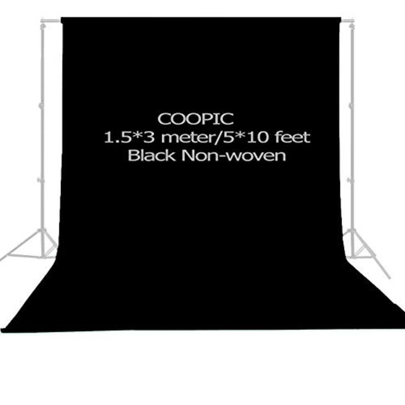 Coopic Non-Woven Fabric Photo Photography Backdrop Background, 5ft x 10ft, Black