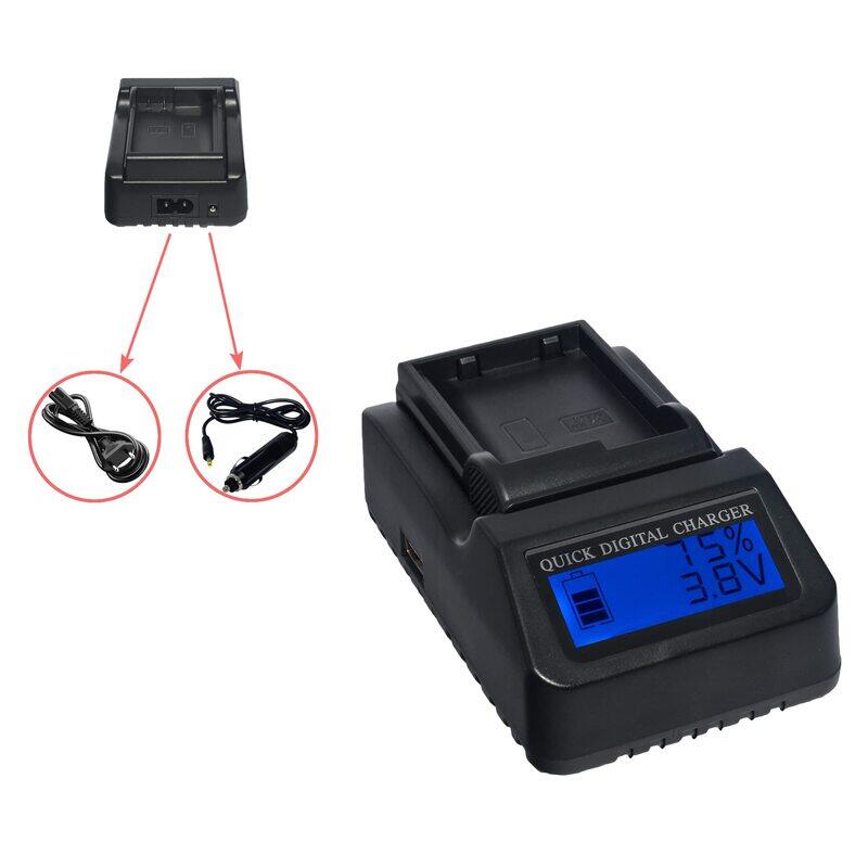

DMK Power EN-EL14A LCD Quick Battery Charger for Nikon Camera, Black