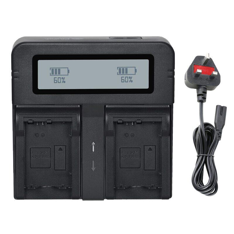 

Sony DMK Power DMK-DC03 NP-FW50 Fast Dual Digital Battery Charger, Black