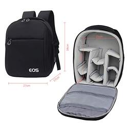 Coopic BP-08 Canvas Camera Backpack Waterproof Bag for DSLR SLR Camera Speedlite Flash Camera Lens and Accessories, Black