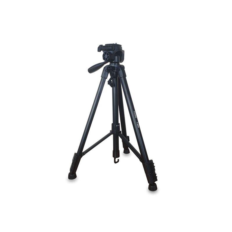 Coopic T590 Compact Portable Light Weight Aluminum Travel Tripod for DSLR Camera, Black