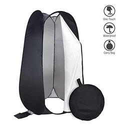 Coopic Pop Up Privacy Instant Portable Outdoor Shower Tent Camp with Carry Bag, Black
