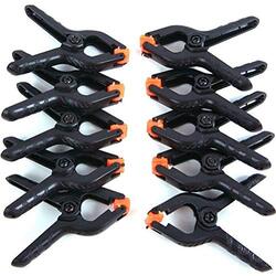 Coopic Plastic Studio Photo Background Clips Backdrop Clamps, 2 Pieces, Black