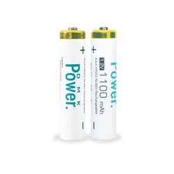 Dmkpower 2 x AAA Rechargeable Battery 1.2V NiMH Low Self Discharge House Hold Devices, 1100mAh, White