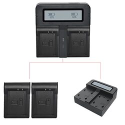 DMK Power DMK-DC03 LP-E10 Fast Dual Digital Battery Charger for Canon EOS Rebel T3 T5 T6 T7 Kiss X50 Kiss X70 EOS 1100D EOS 1200D EOS 1300D EOS 2000D Digital Camera, Black