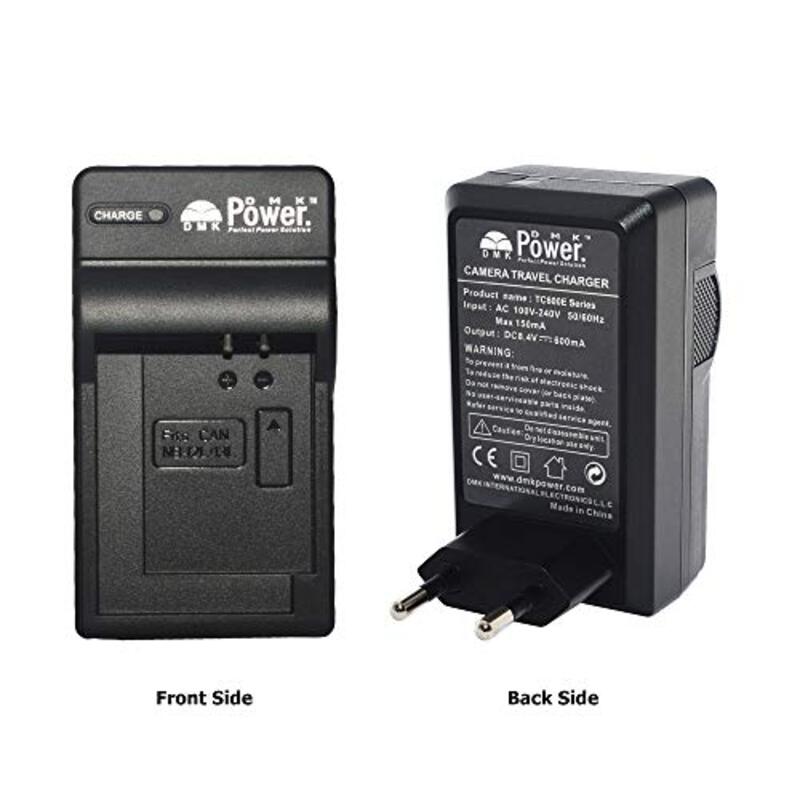 DMK Power NB-13L Travel Charger for Canon NB-13L/PowerShot G5X/G7X/G7 X Mark II/G9X/G9 X Mark II/G1 X Mark III/SX620 HS/SX720 HS/SX730 HS/SX740 HS, Black