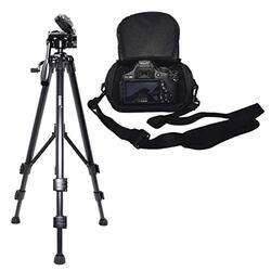 DMK Power T590 Tripod & BT-21EOS Camera Bag for Canon, Black