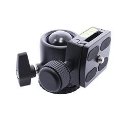 Coopic L31 Camera Video Tripod Ball Head With Quick Shoe Plate & Bubble Level For Tripod, 2 Piece, Black