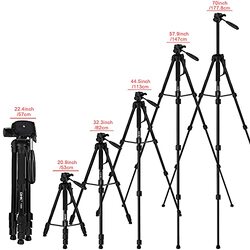 DMK Power T800 Tripod With Mobile Holder With Tripod Bag for All Cameras, Black