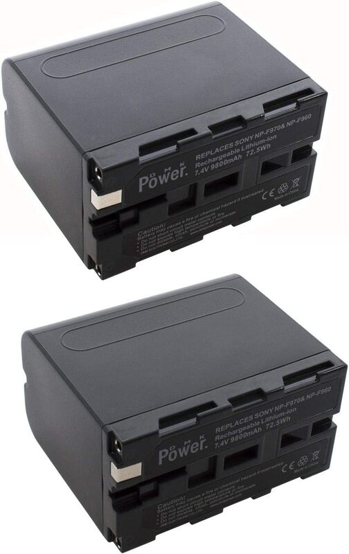 

Unspecified Dmkpower NP-F970/NP-F960 9800mAh Battery for LED Video Light and Monitor Only, 2 Pieces, Black