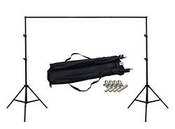 Coopic S02 Aluminium Alloy Studio Background Stand With 4 Steel Clamp Clips & Carrying Bag Set for Photo & Video, Black