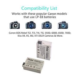 DMK Power 2 Piece LP-E8 1320mAh Batteries for Canon EOS 550D, EOS 600D, EOS 700D, EOS Rebel, T2i EOS Rebel, T3i EOS Rebel, T4i EOS Rebel, T5i Cameras, White