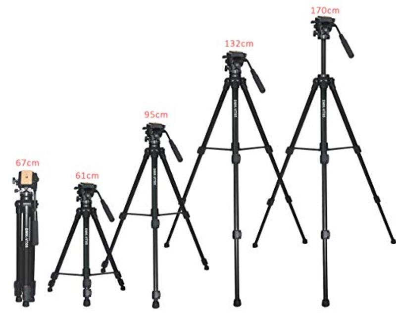 DMK Power VT-05 Tripod Separate Pan & Tilt Locks for Sony Camera, Black