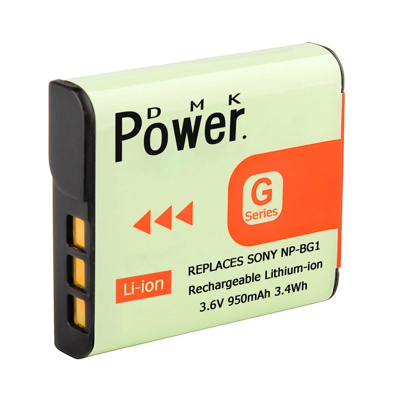 DMK Power NP-BG1 Battery 950mAh for Sony DSC-H3 DSC-H7, Black