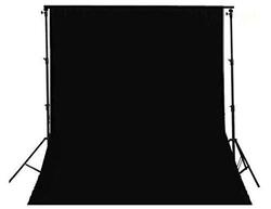 Coopic 2.8 x 3.2m Background Stand with 3 x 3m Non-woven Black Background Backdrop for Lighting Photography Kit, S06, Black/White