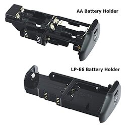 Dmkpower 4 Piece Replacement LP-E6 Batteries & BG-E9 Vertical Battery Grip with 2 Piece Travel Charger for Canon EOS 60D, EOS 60DA Digital SLR Camera, Black