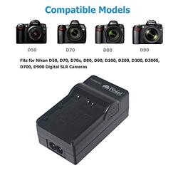 DMK Power EN-EL3E TC600C Travel Battery Charger Compatible with Nikon Digital SLR Camera, Black
